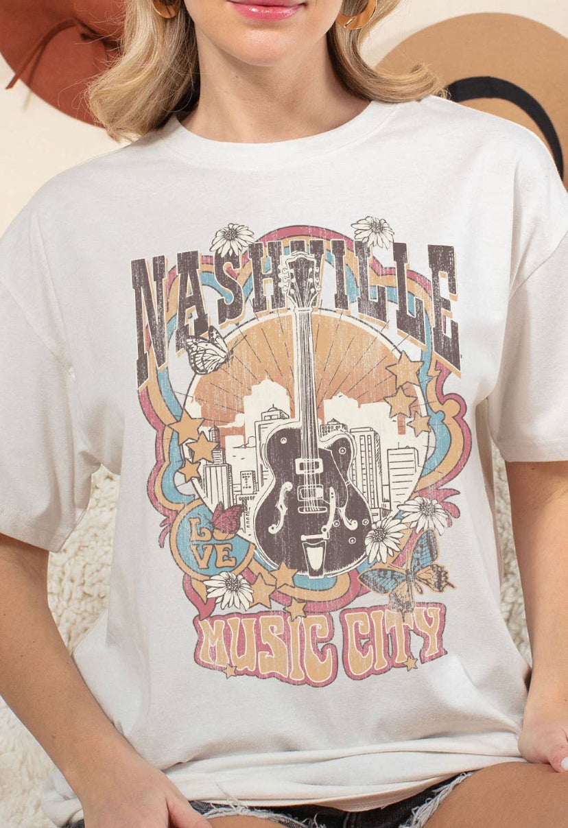 Nashville Music City Graphic Tee