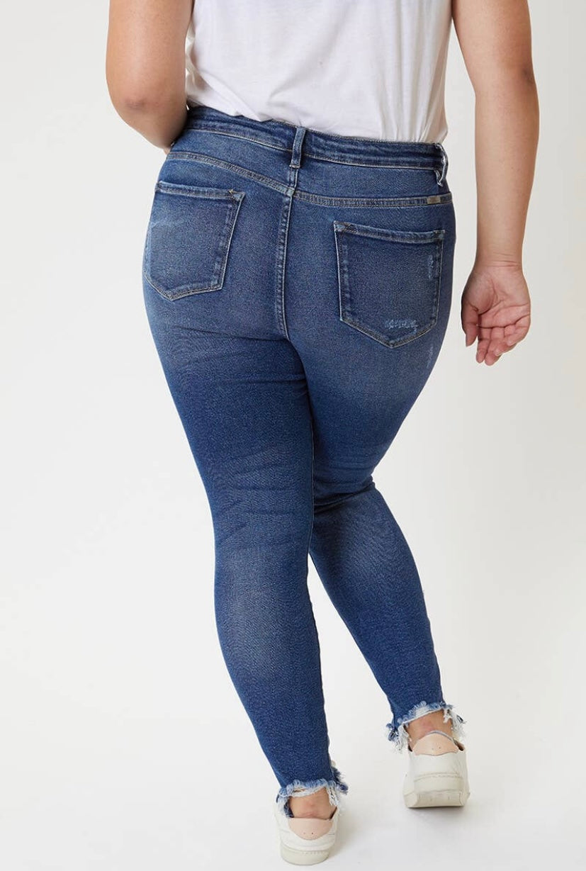 KAN CAN - PLUS SIZING - Charlie High Rise Distressed Skinny Jean