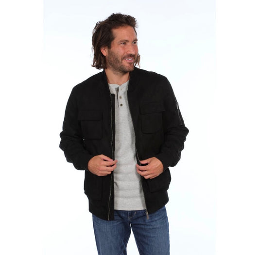 Austin Suede Bomber Jacket