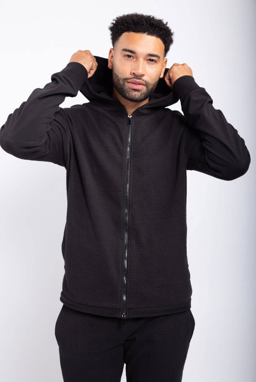 Contrast Quilted Zip-Up - 2 Colours