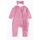 Ruffle Bamboo Onesie - 4 Colours