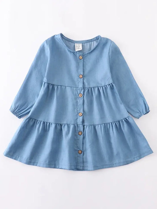 Button Down Ruffle Dress